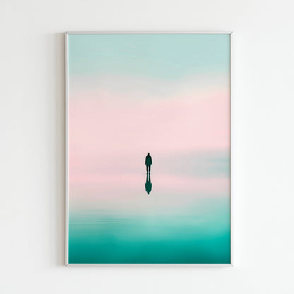 Downloadable abstract pastel art print of a silhouette (part 1 of 2)