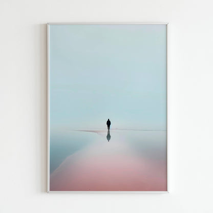 Downloadable abstract pastel art print of a silhouette (part 2 of 2)