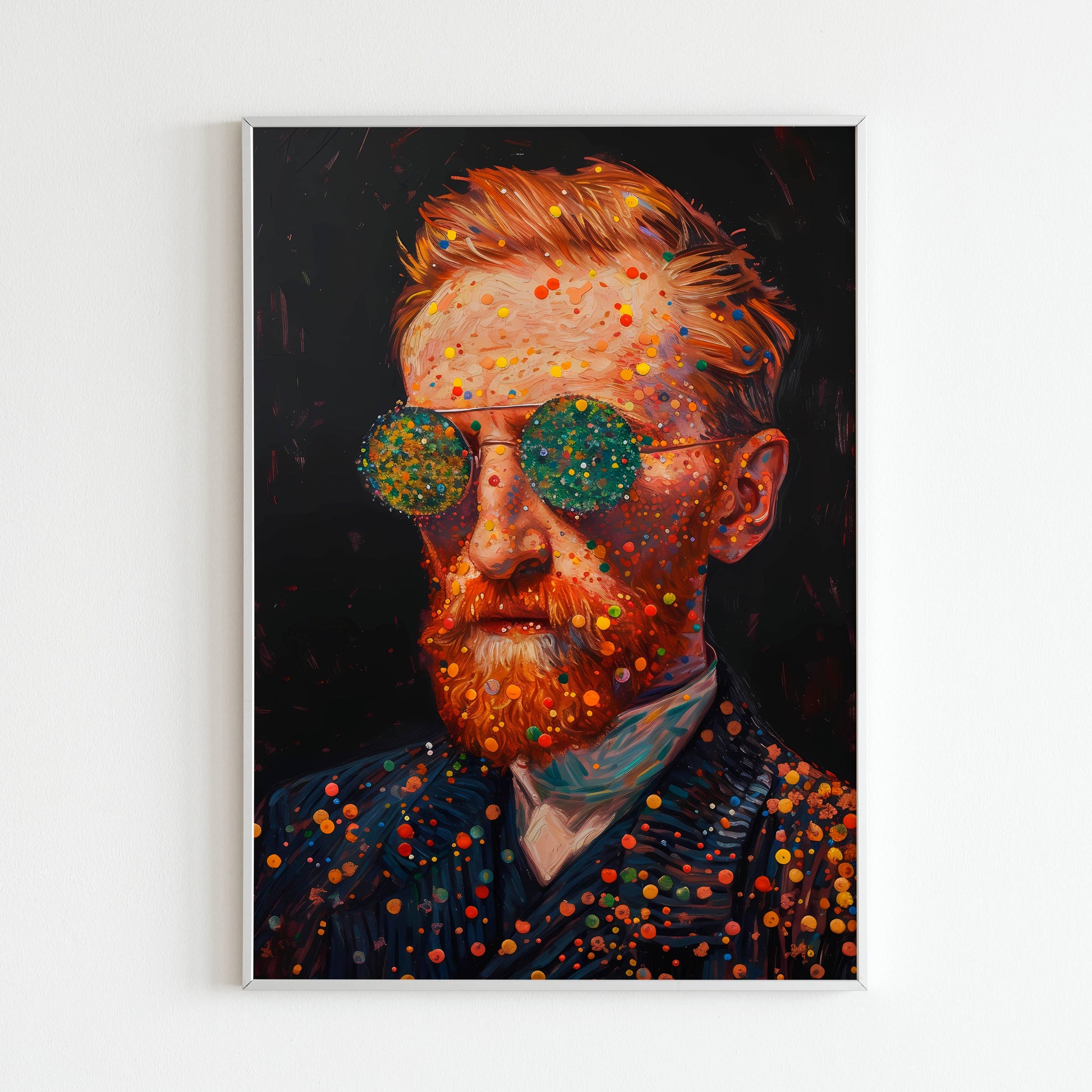 Downloadable abstract Van Gogh-inspired portrait art print