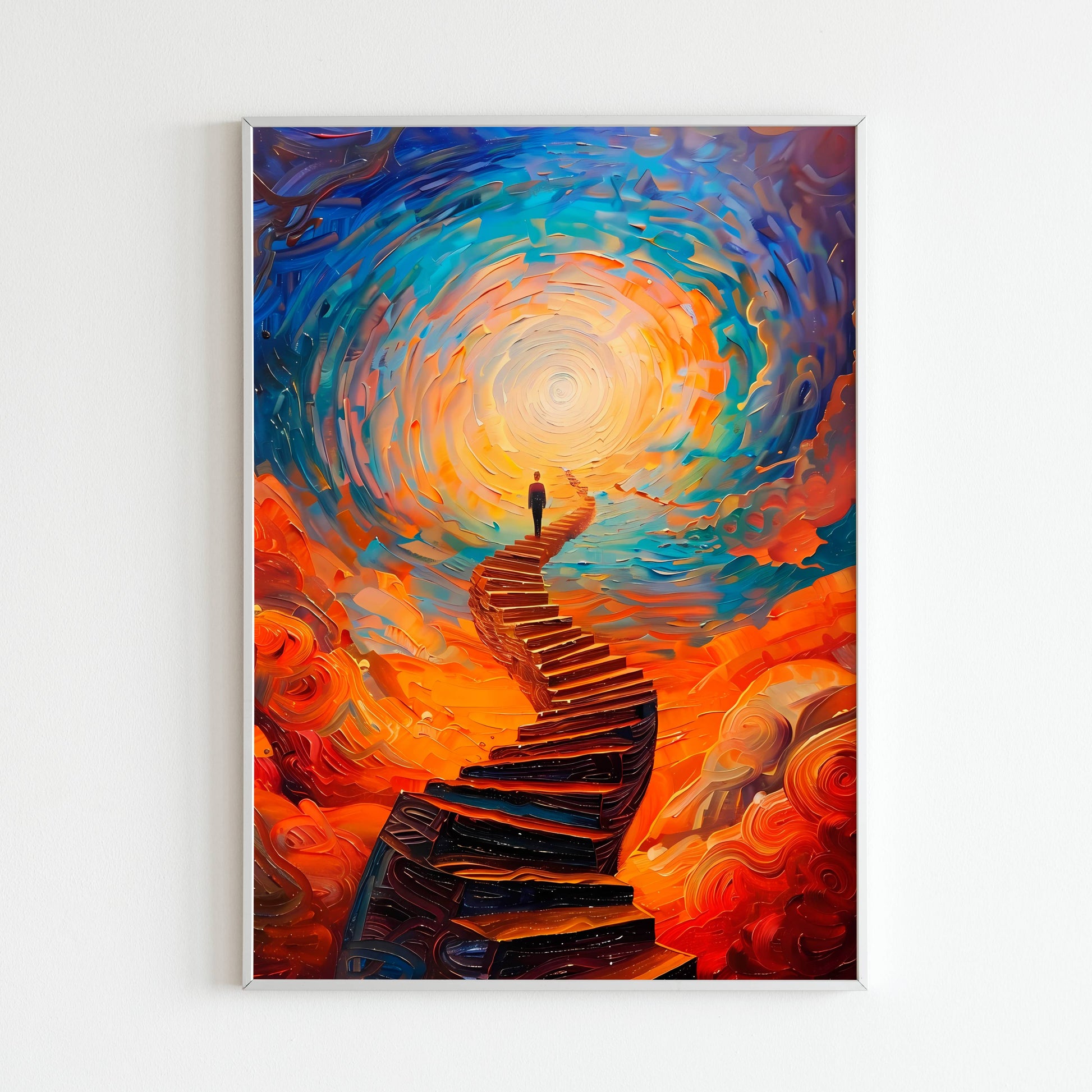 Downloadable abstract art print depicting a path towards the heavens