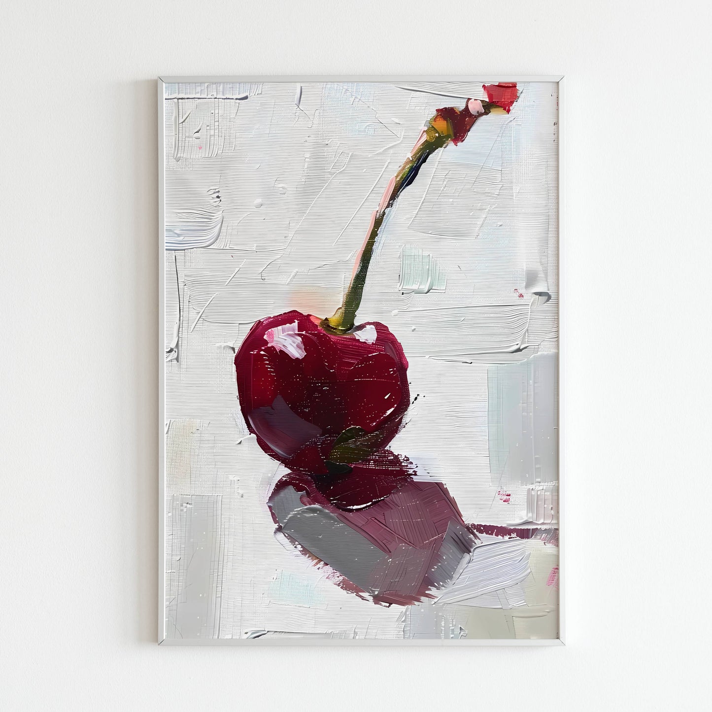 Celebrate the beauty and simplicity of a cherry with this single-fruit poster (physical or digital).