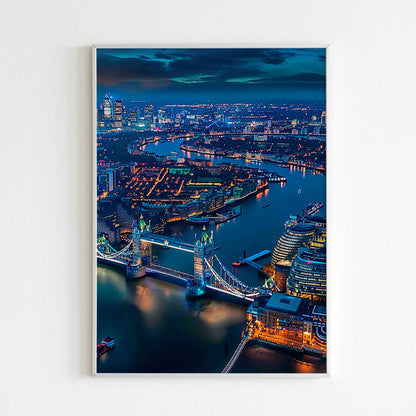 See London from above with this Aerial View travel printable poster (physical or digital).