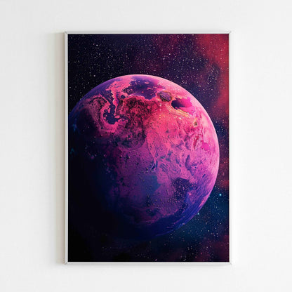Explore the beauty of a glazed planet with this printable poster (physical or digital)