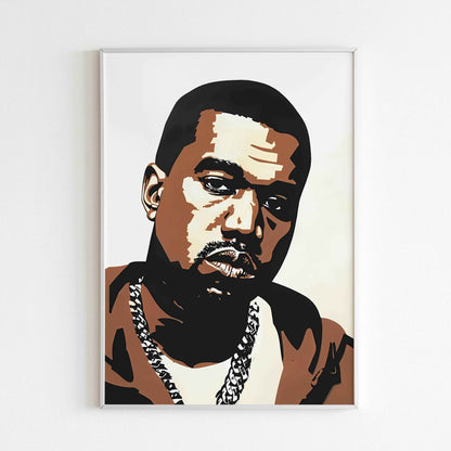 Downloadable Kanye abstract art print for a unique touch to your walls.