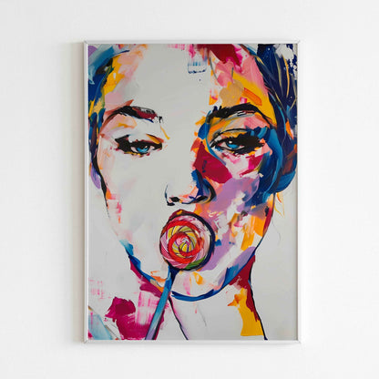 Downloadable Lollipop abstract art print for a unique touch to your walls