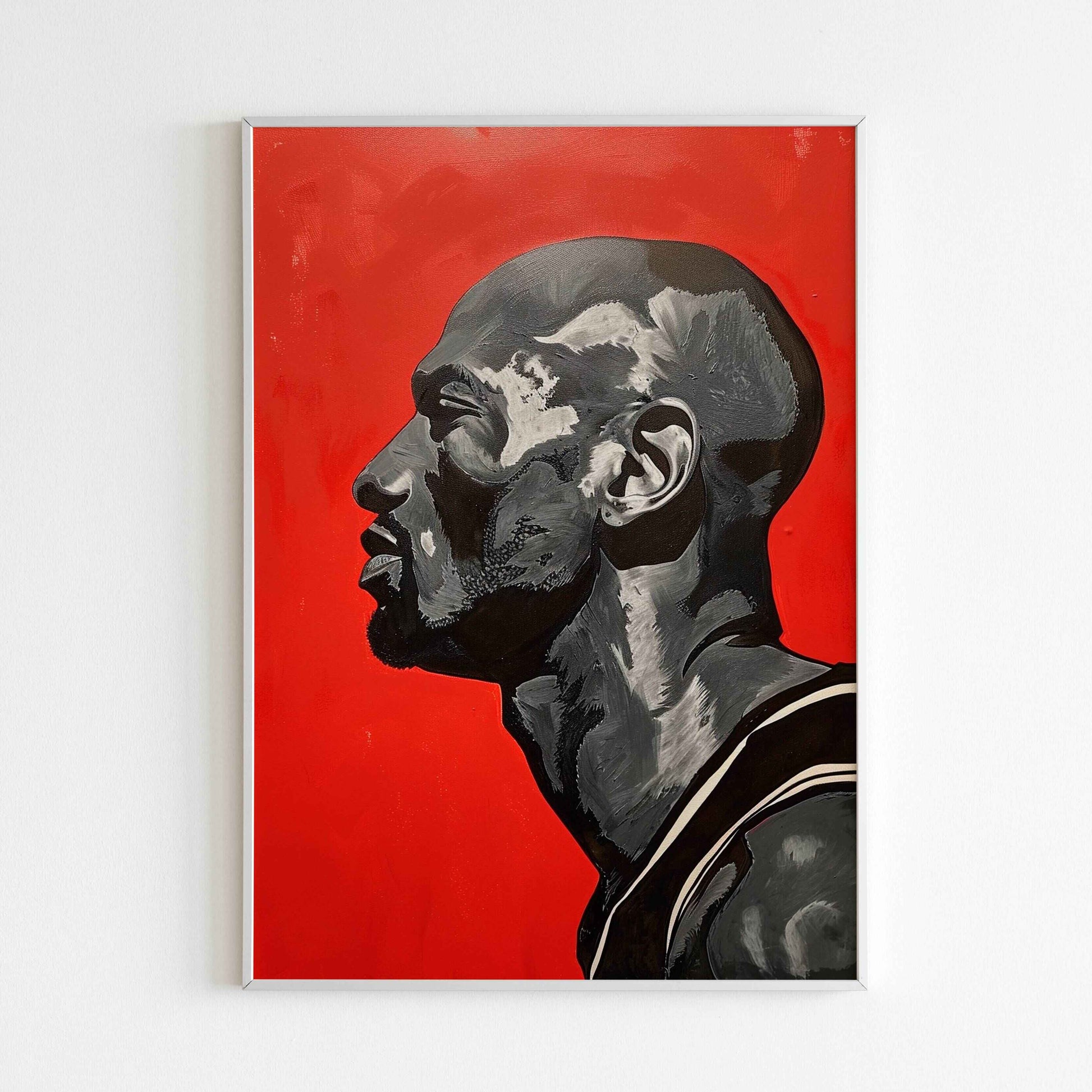 Downloadable Jordan's Silhouette abstract art print for a unique touch to your walls.