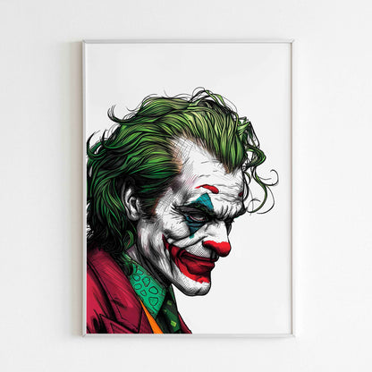 Downloadable Joker(1 of 2) abstract art print for a unique touch to your walls.