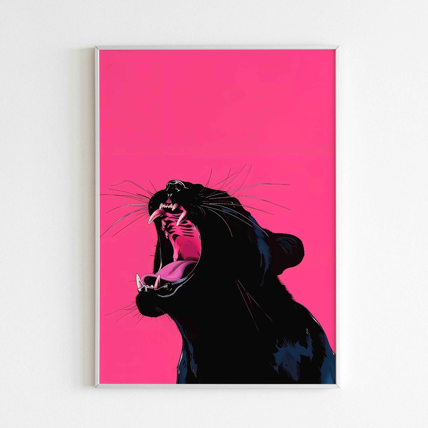 Downloadable Retro Panther abstract art print for a unique touch to your walls