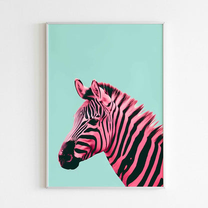 Downloadable Retro Zebra(1 of 2) abstract art print for a unique touch to your walls