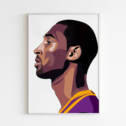 Downloadable Kobe Portrait(1 of 2) abstract art print for a unique touch to your walls.