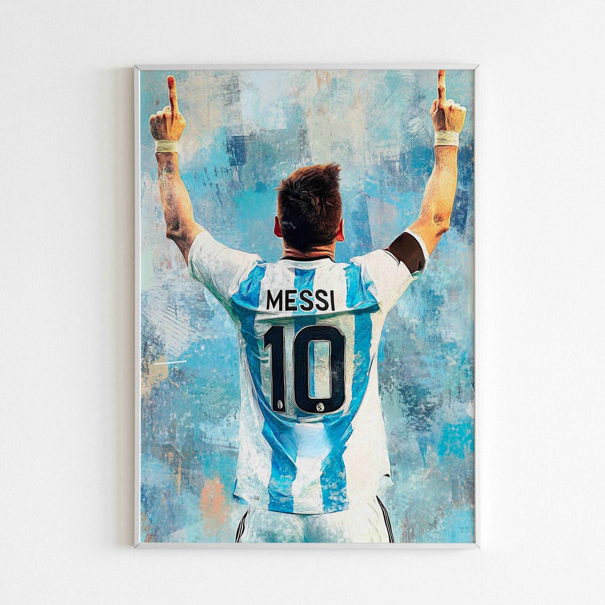 Downloadable Lionel Andres Messi abstract art print for a unique touch to your walls.