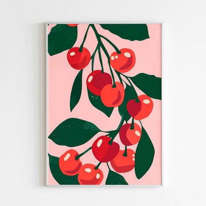 Downloadable Cherry abstract art print for a unique touch to your walls