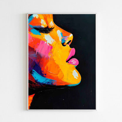 Downloadable Vivid Profile abstract art print for a unique touch to your walls.