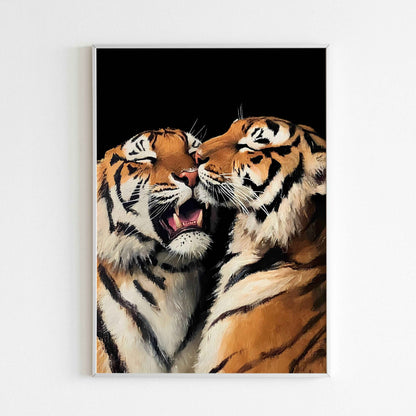 Downloadable Tiger Affection(2 of 2) abstract art print for a unique touch to your walls.