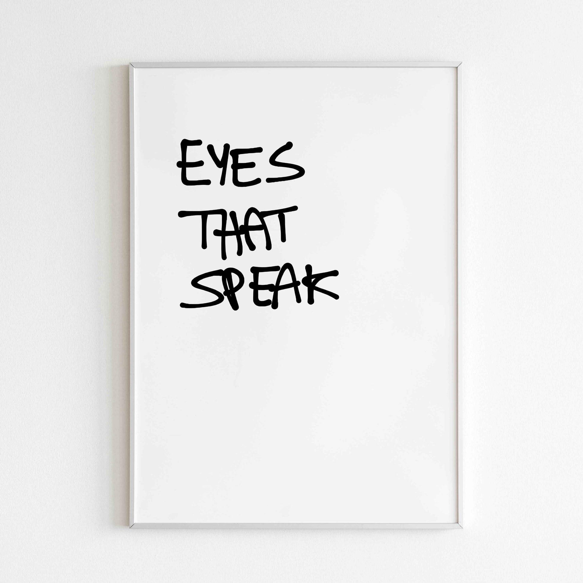 Inspirational quote wall art highlighting the power of nonverbal communication.