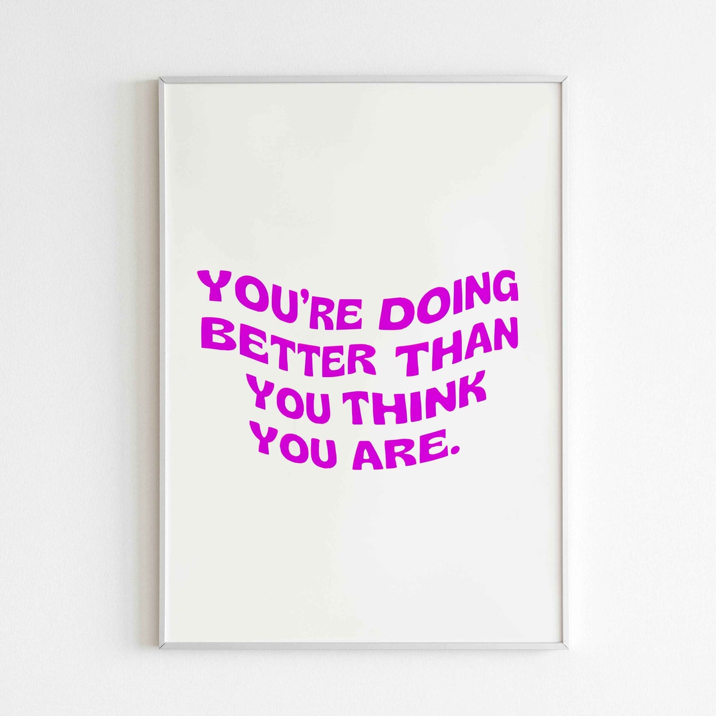 Inspirational quote wall art boosting self-esteem and confidence.