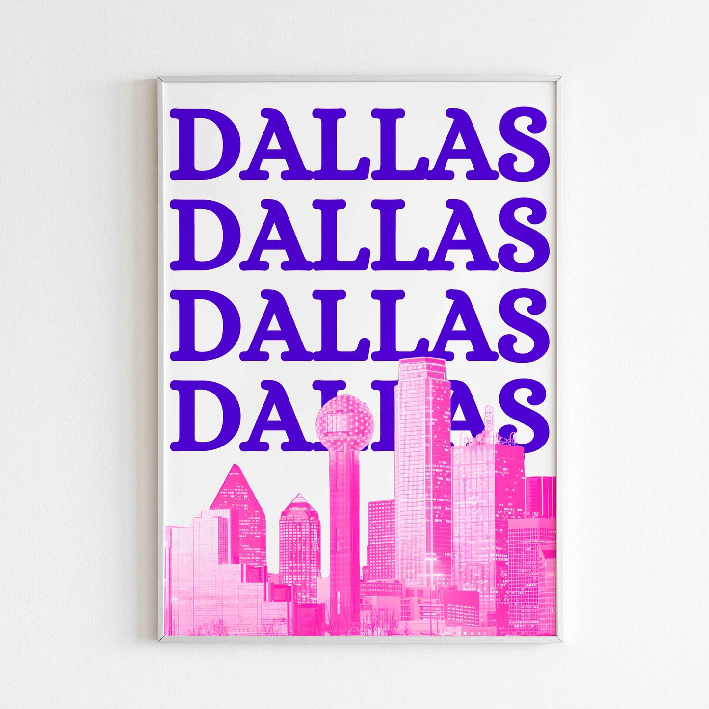 Inspirational quote wall art featuring the city of Dallas.