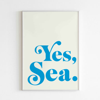 Inspirational quote wall art celebrating the beauty and power of the sea.