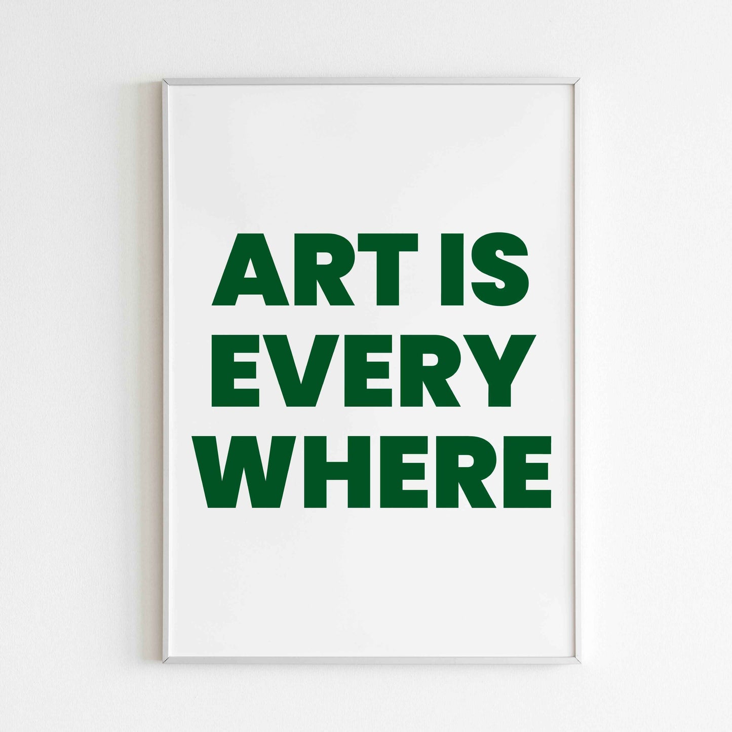 Inspirational quote wall art reminding you to find art in everyday life