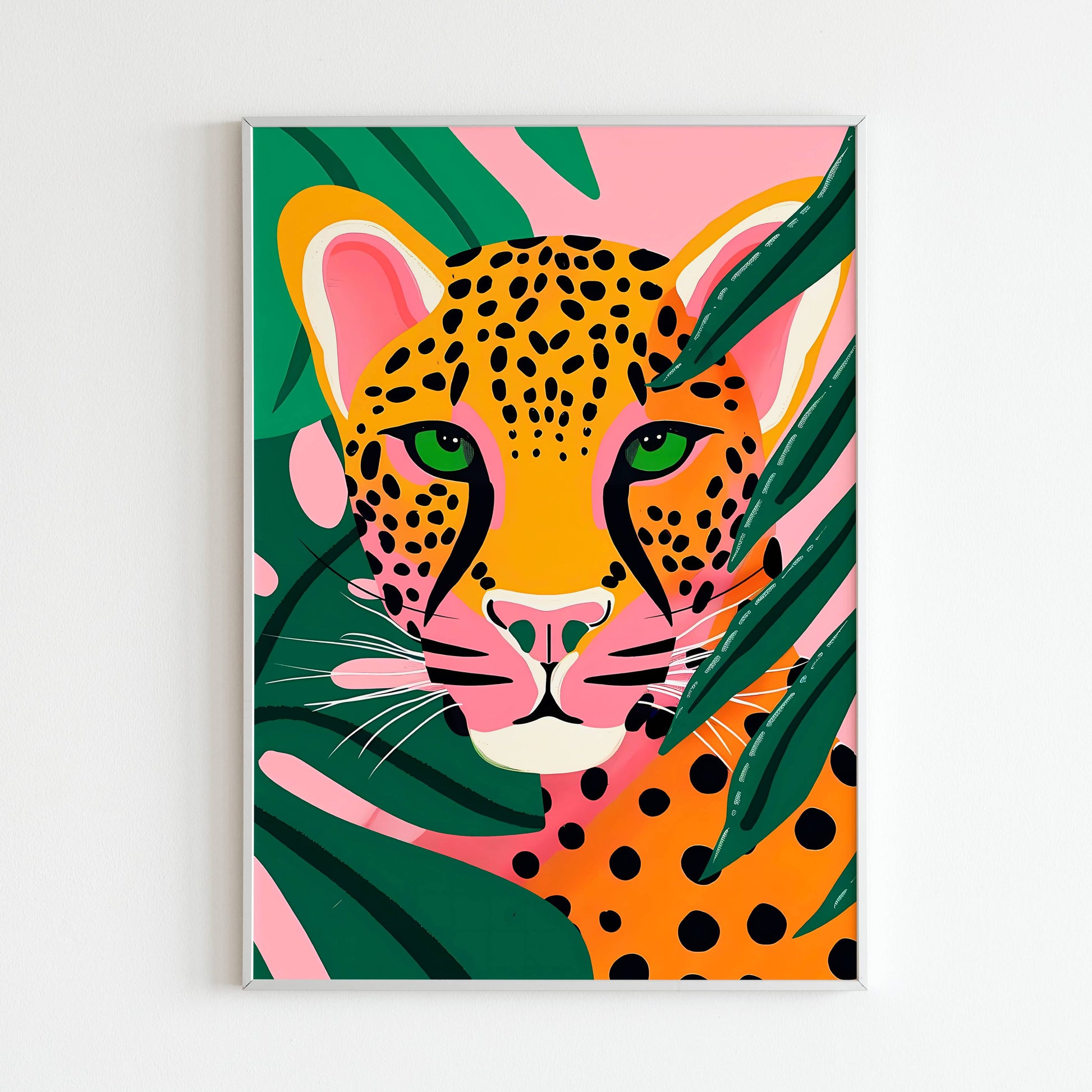 Embrace the captivating beauty and elegance of a leopard with this printable poster (physical or digital).