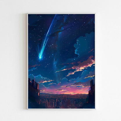Witness the beauty of a meteor shower with this Starfall printable poster (physical or digital)