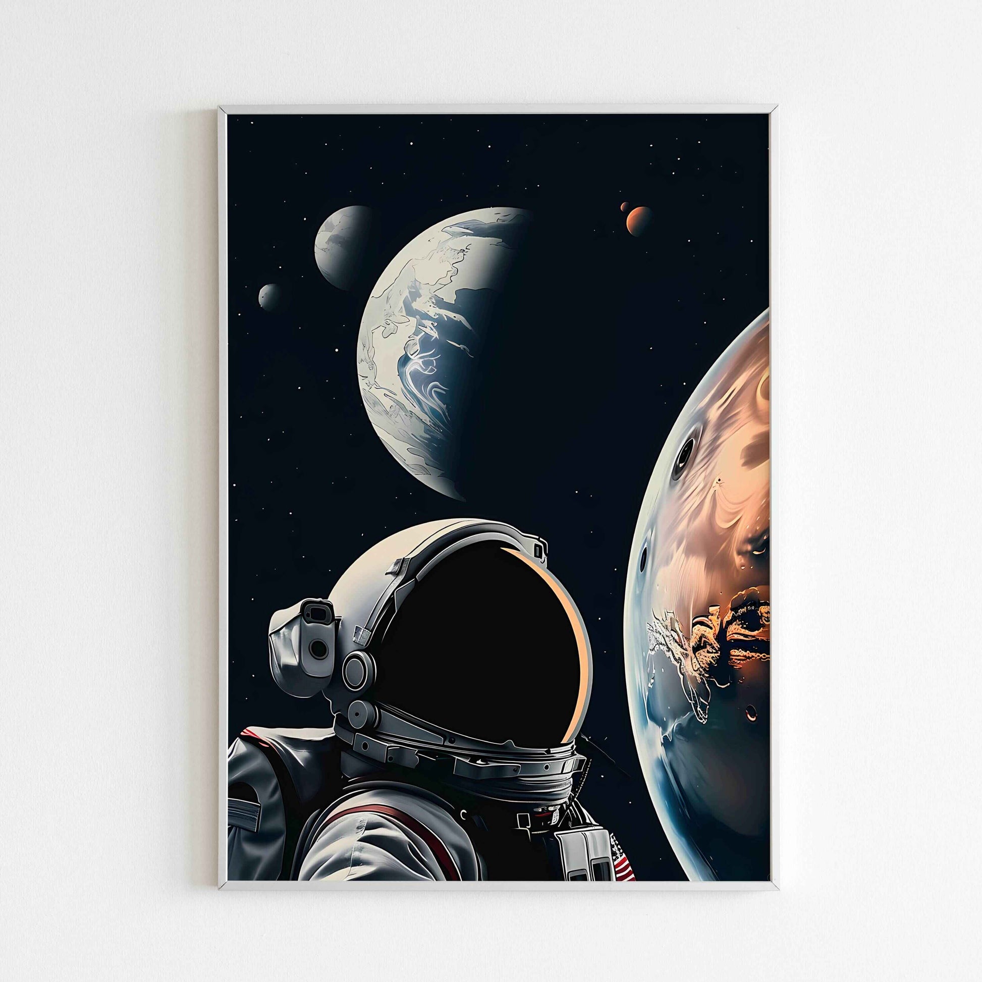 Downloadable photo art print of an astronaut.