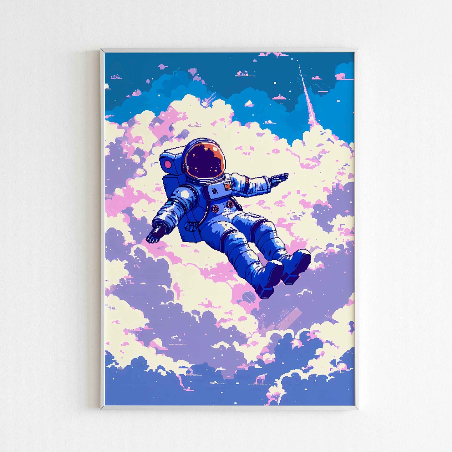Experience the thrill of space exploration with an Astronaut Skydiving printable poster (physical or digital)