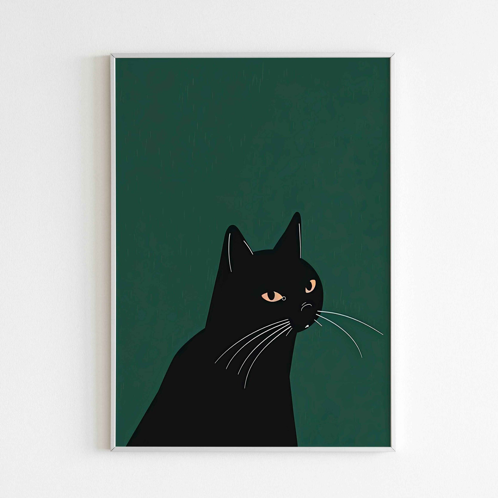 Embrace the mystery of a black cat with this Black Cat(2 of 3) printable poster (physical or digital).
