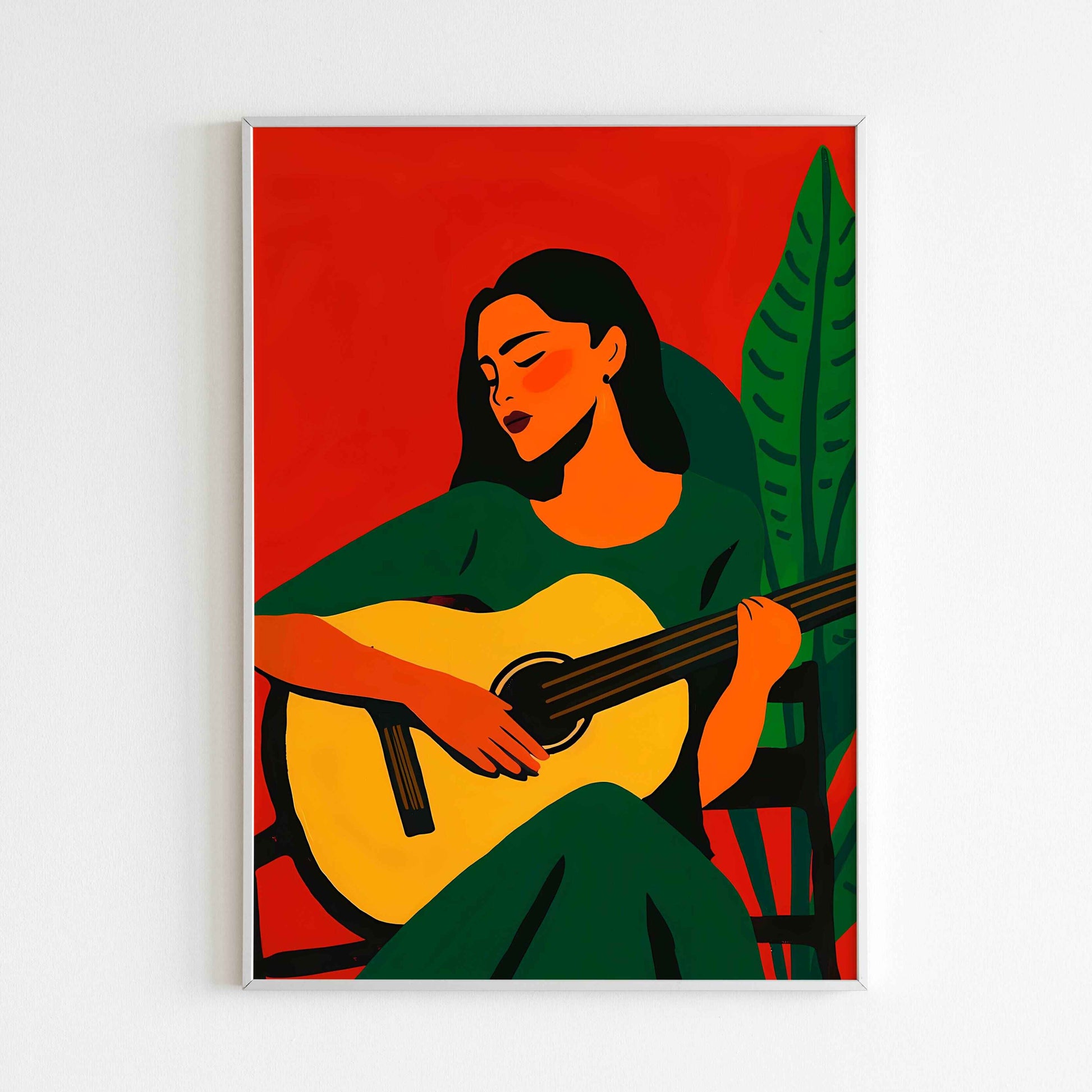 Capture the energy of music with a Guitarist printable poster (physical or digital).