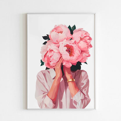 Appreciate the elegance of a peony with a Peony Portrait printable poster (physical or digital).
