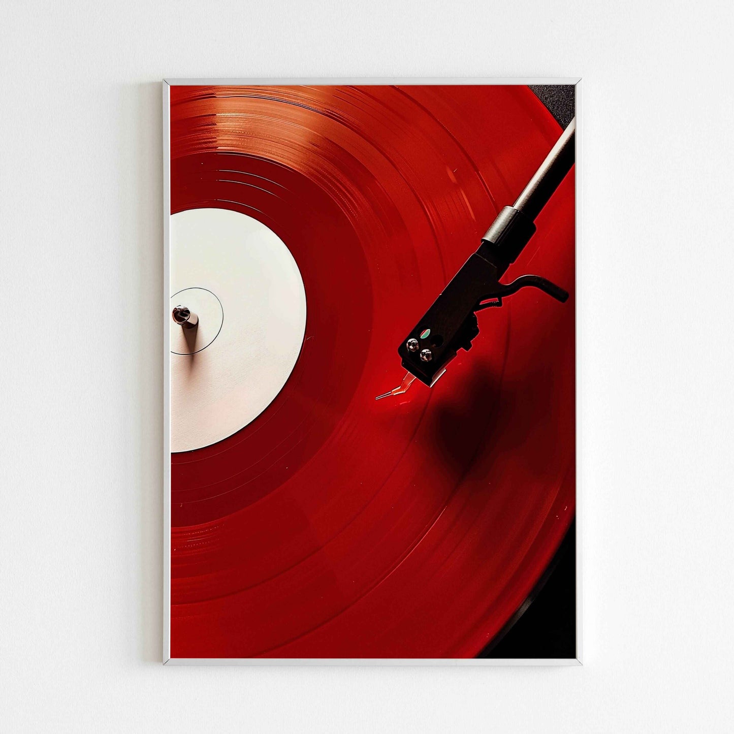 Add a bold touch to your space with a Crimson Vinyl printable poster (physical or digital).