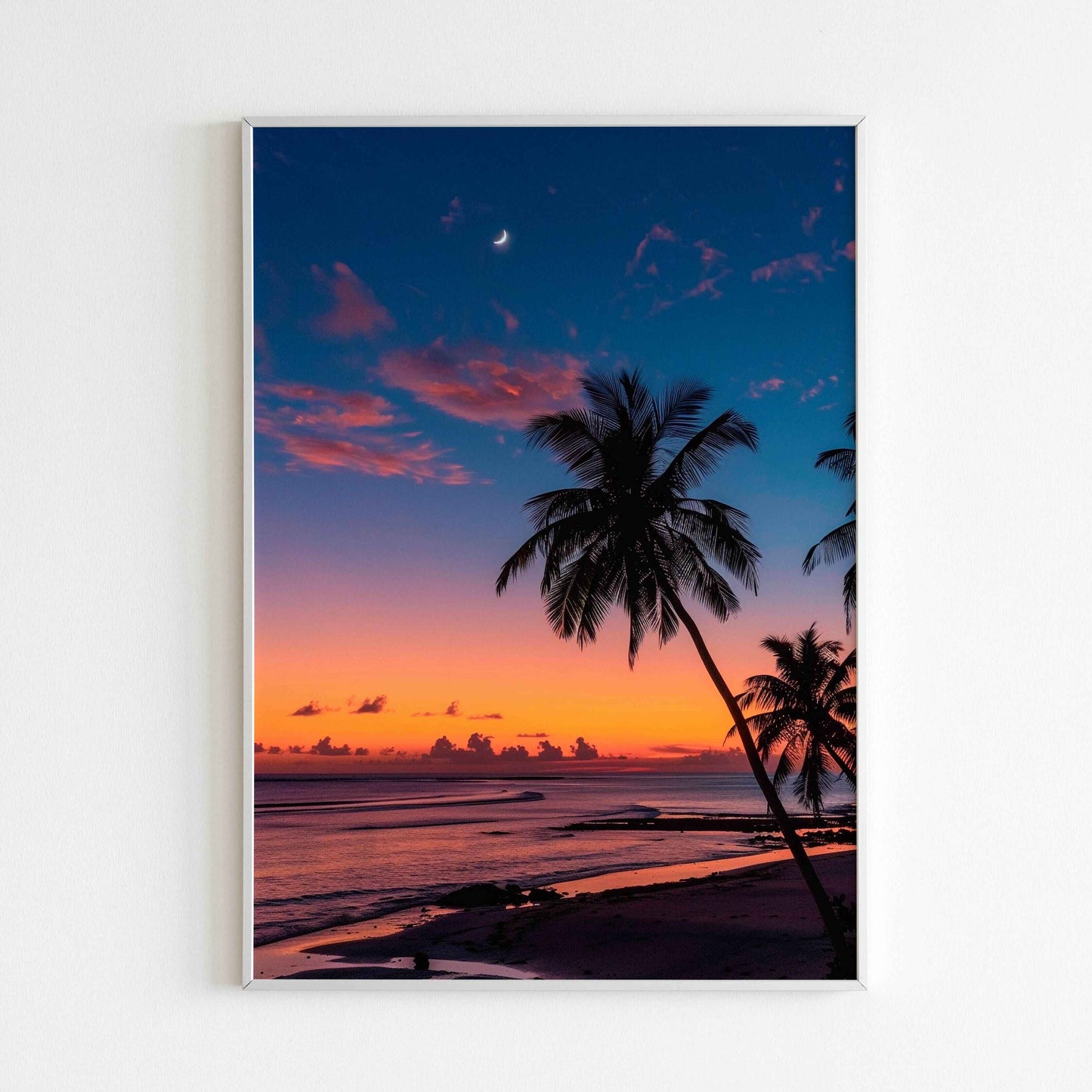 Tropical sunset poster, bringing the beauty of the tropics to your walls.