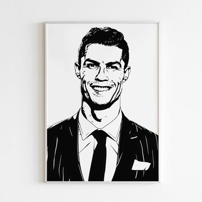 Downloadable Cristiano Ronaldo printable to inspire aspiring athletes.