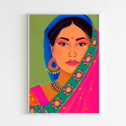 Vibrant saree poster, showcasing the elegance and tradition of the saree.