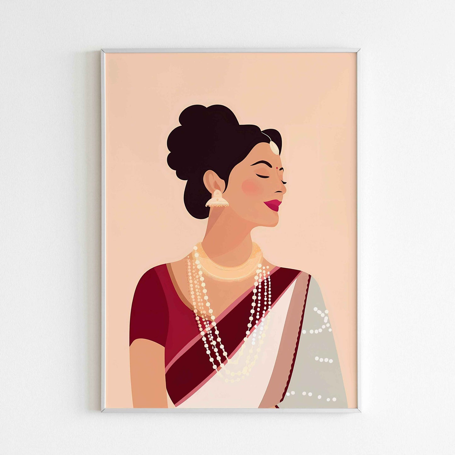 Saree serenity poster, celebrating the beauty and tradition of the saree.