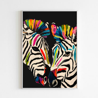 Downloadable Charming Zebra abstract art print for a unique touch to your walls.