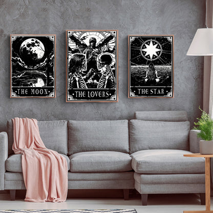 Set of 3 Dark Tarot Posters Art