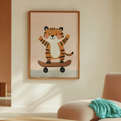 Tiger Skateboarder