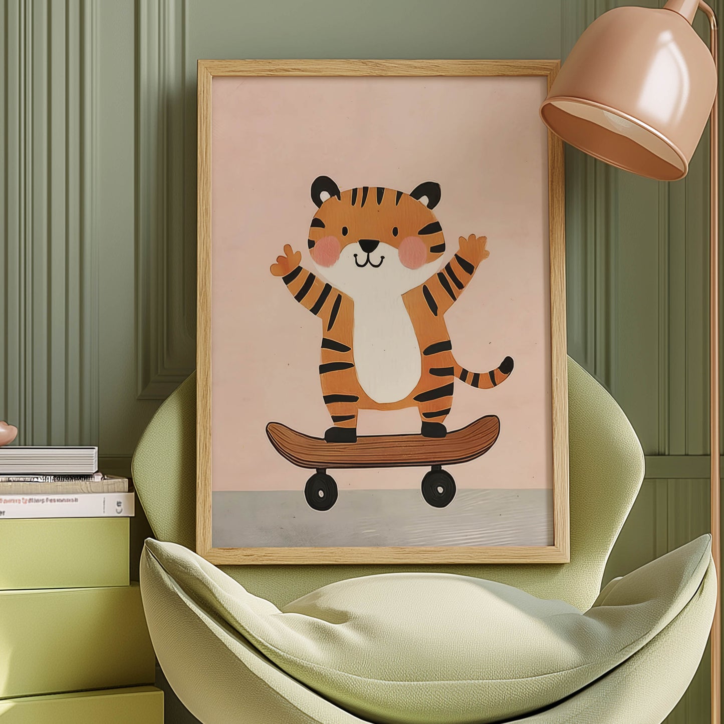 Tiger Skateboarder