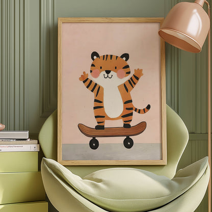 Tiger Skateboarder