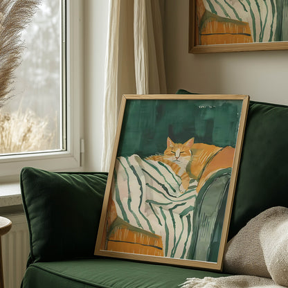 Orange Cat Sofa