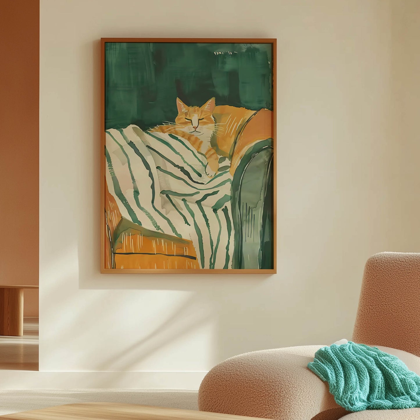 Orange Cat Sofa