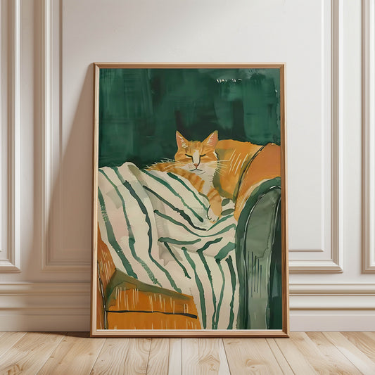 Orange Cat Sofa