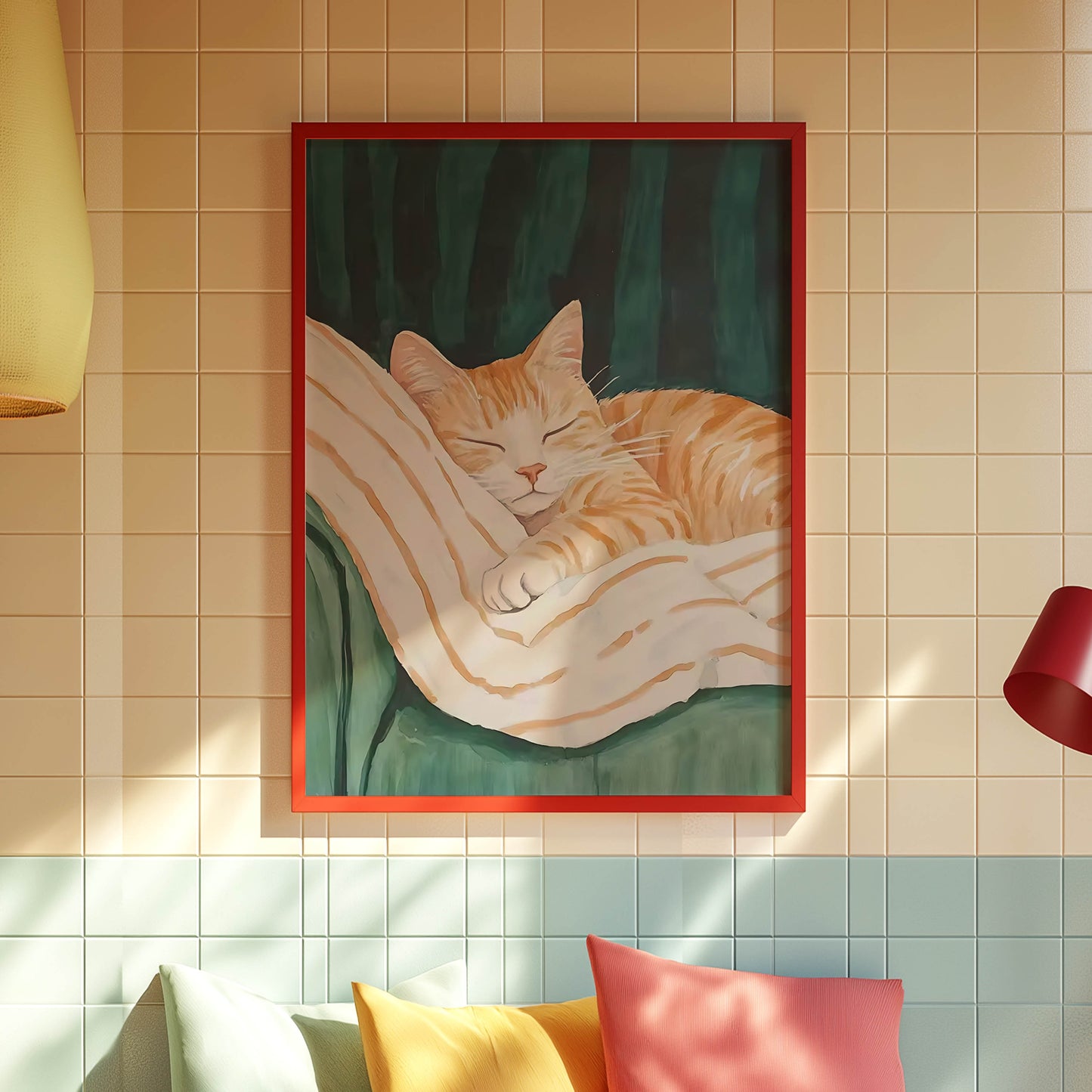 Napping Orange Cat