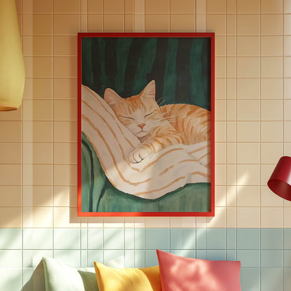 Napping Orange Cat