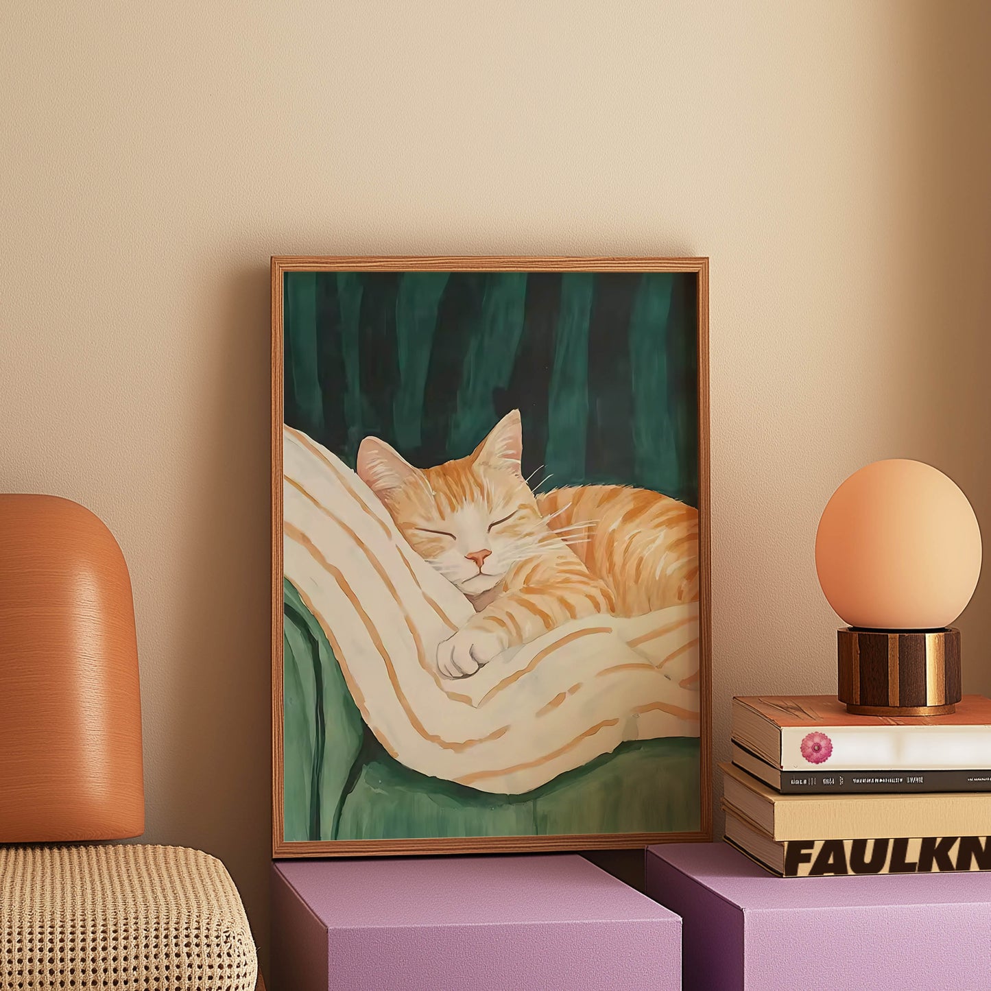 Napping Orange Cat