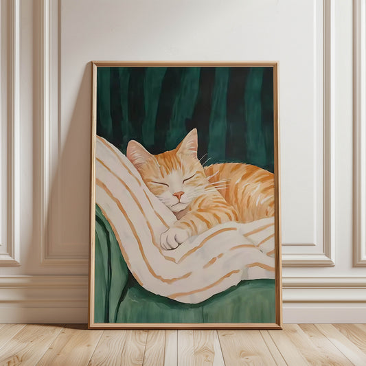 Napping Orange Cat