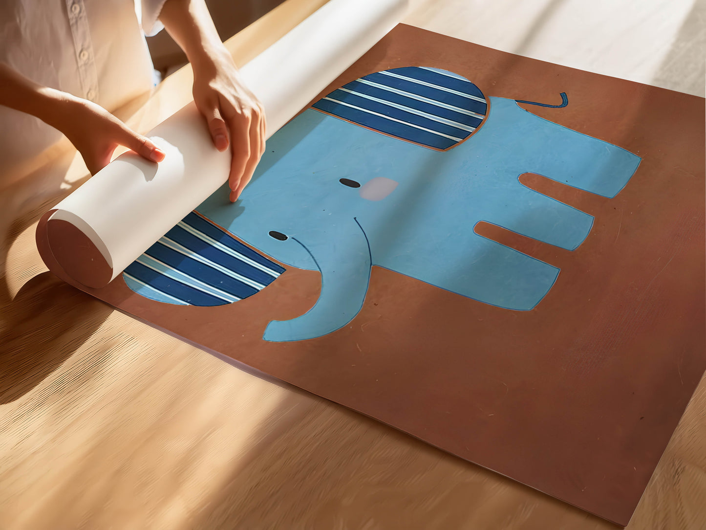 Blue Striped Elephant