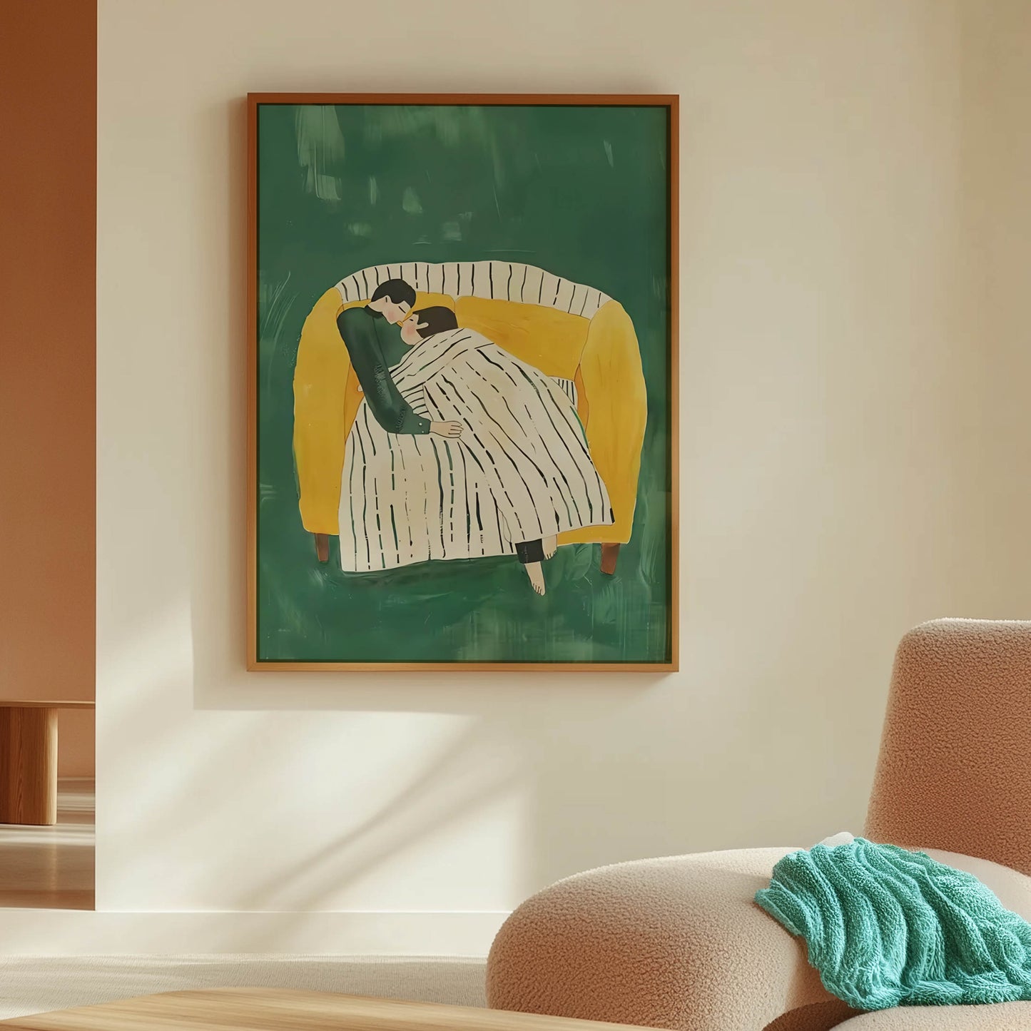 Couple Yellow Sofa