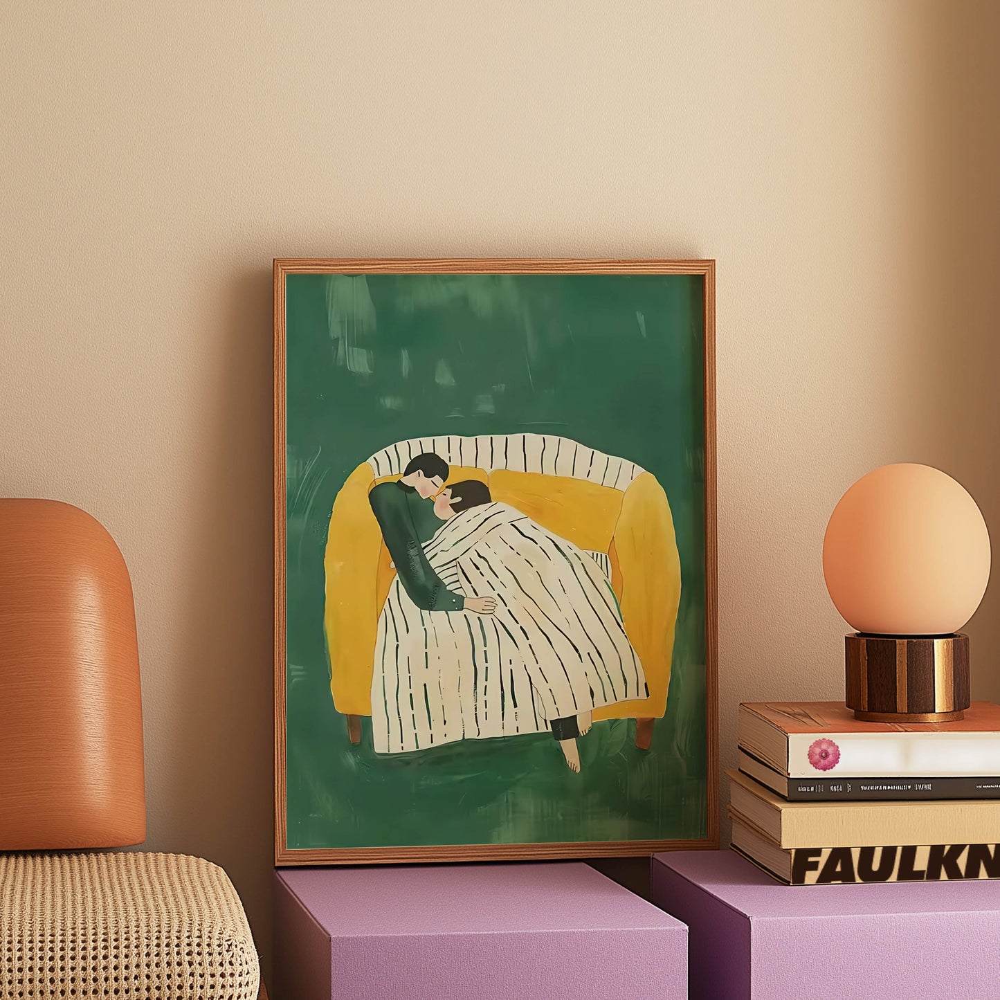 Couple Yellow Sofa